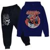 Kids Trendy Printed Pullover Hoodie and Sweatpants Set - Loose Fit Long Sleeve Casual 2 Piece Outfit