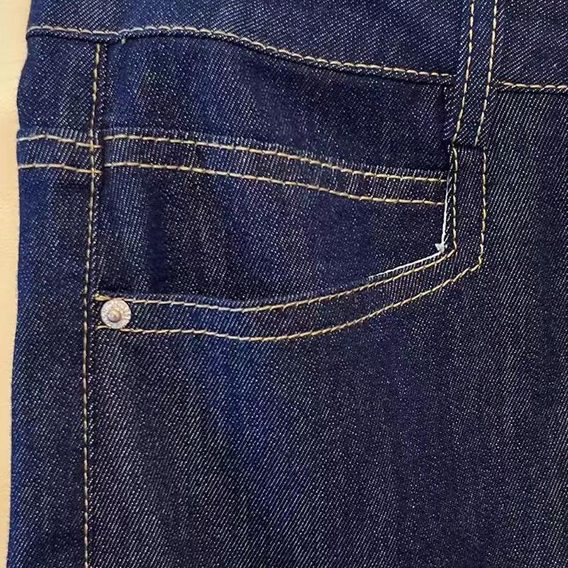 Nine Point Jeans Women's Spring Autumn Thin Loose Small High Waisted Straight Wide Leg Pants