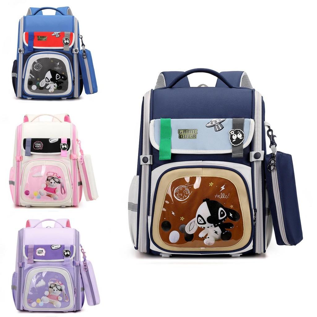 Large Capacity Unisex Backpack For Elementary School Children Ages One To Three In Trendy Colors