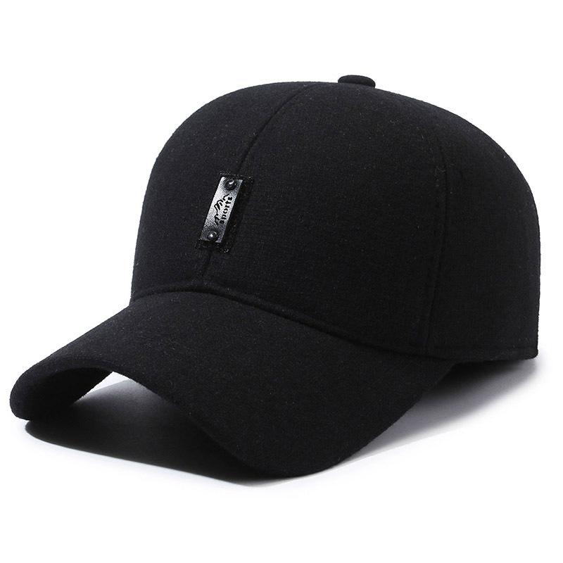 Autumn Winter Middle-Aged Baseball Cap Men's Cotton Cap Thick Ear Protection Cap Peak Cap