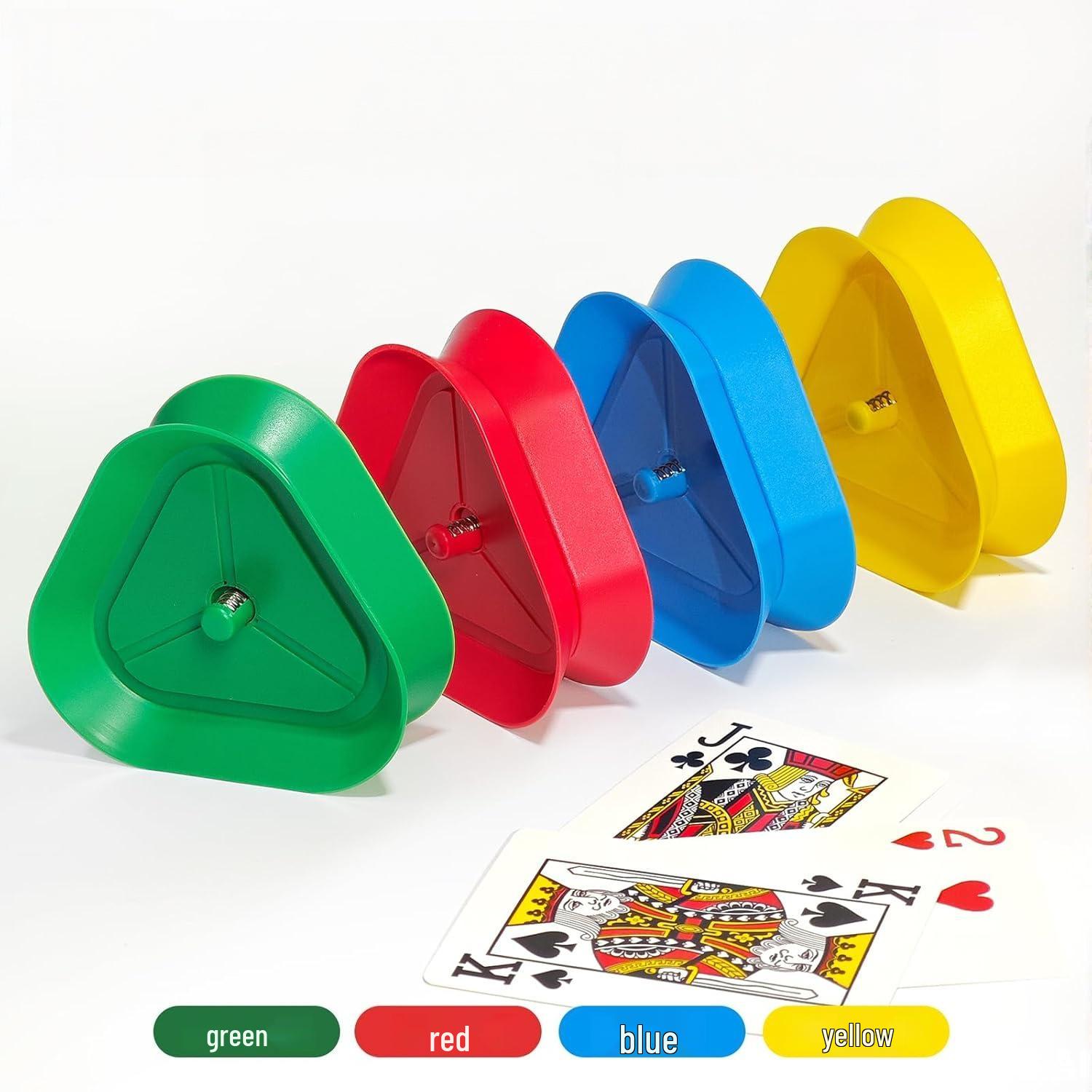 

Triangle Poker Card Holder for Elderly - Card Playing Assist Tool Red