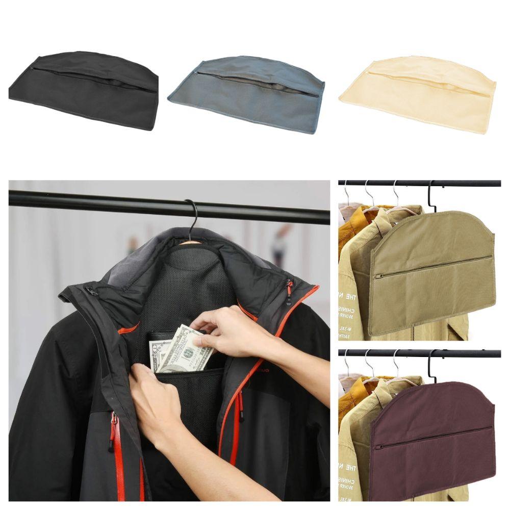 Waterproof Hide Pocket Safe Zipper Pouch Valuables Storage Bag  Under Hanging Clothes