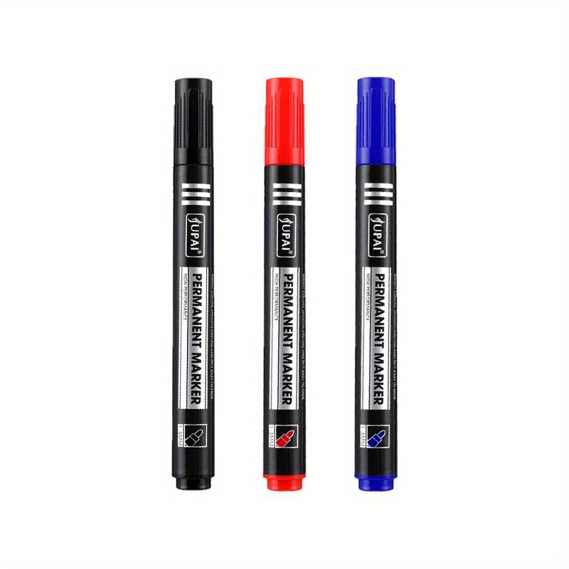 3 Pcs Permanent Paint Marker Pen Waterproof Black Pen For Tyre Oily Markers Quick Drying Signature Pen Stationery Supplie