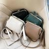 1 Stück Einfache einfarbige Umhängetasche Damen PU-Leder Crossbody-Tasche Mode Neue Clip-Umhängetasche Damenhandtasche Geldbörse