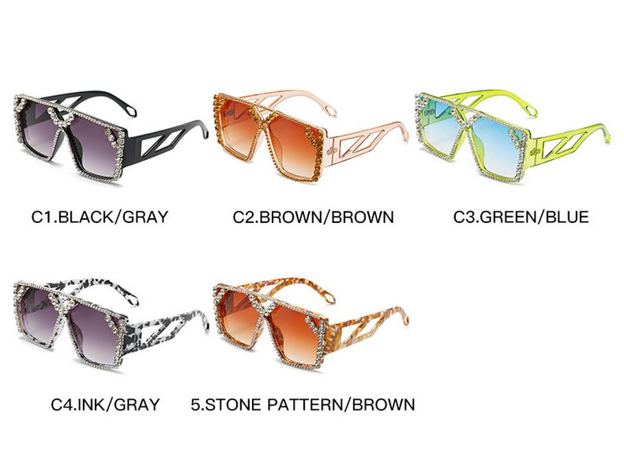 2021 Cyrkoniowe Duże Śmieszne Diamentowe Okulary Przeciwsłoneczne na Podróże i Imprezy