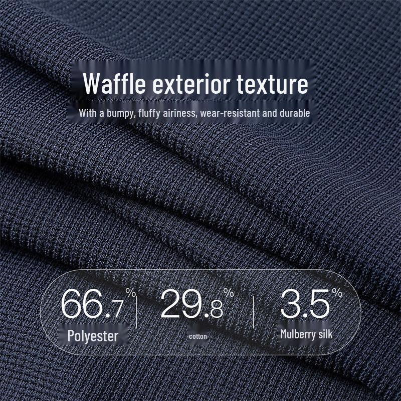 Shanshan Men's Luxury Silk Blend Waffle Knit Sweatshirt