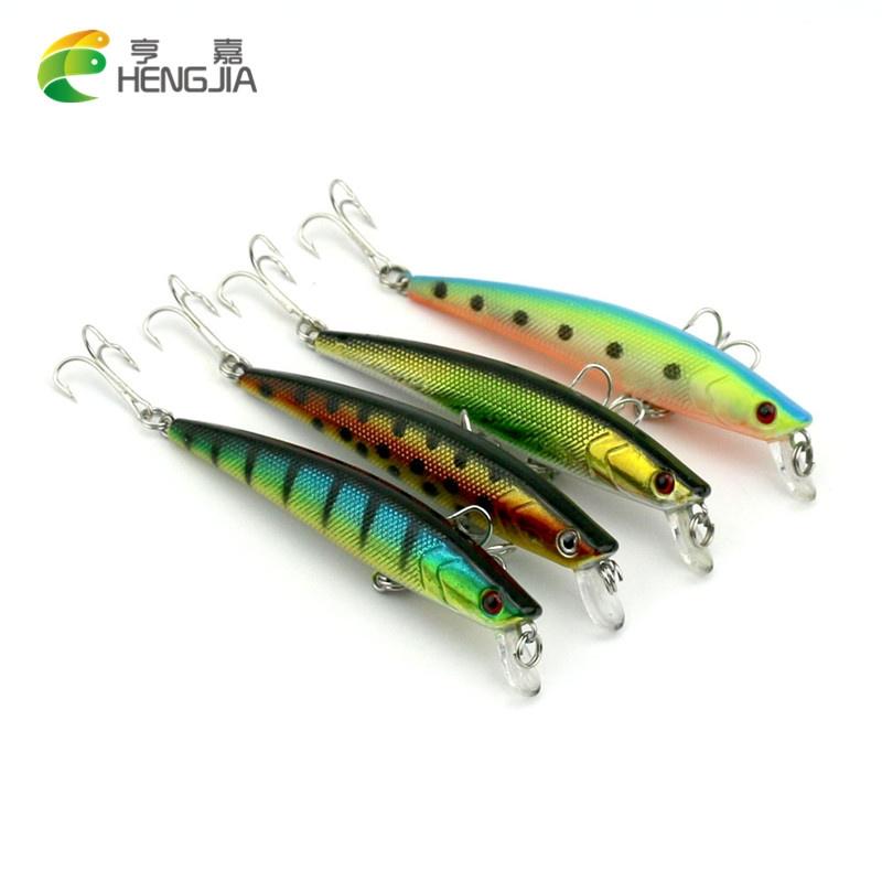 HENGJIA 4colors Minnow Fishing Lure with Rattles 8.2g/9.5cm Lifelike Pike Lure Fishing Tackle