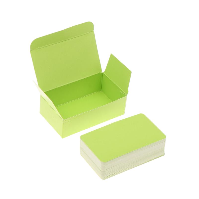 100Pcs/Box Kraft Paper Card Double Sided Word Card Blank Business Card Message Note Thank You Card Writing Card Learning Card