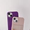 Luxury Solid Color Left Right Wallet Card Slot Hard PC Phone Case For iPhone 16 Pro Max E 14 11 12 13 15 Pro Max Mini Back Cover