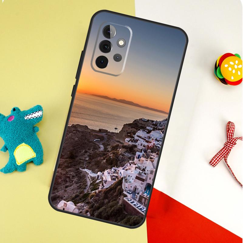 Oia Santorini Greece For Samsung Galaxy A53 A33 A13 A54 A34 A14 A55 A35 A15 A05 A06 A16 A22 A32 A52 Phone Case