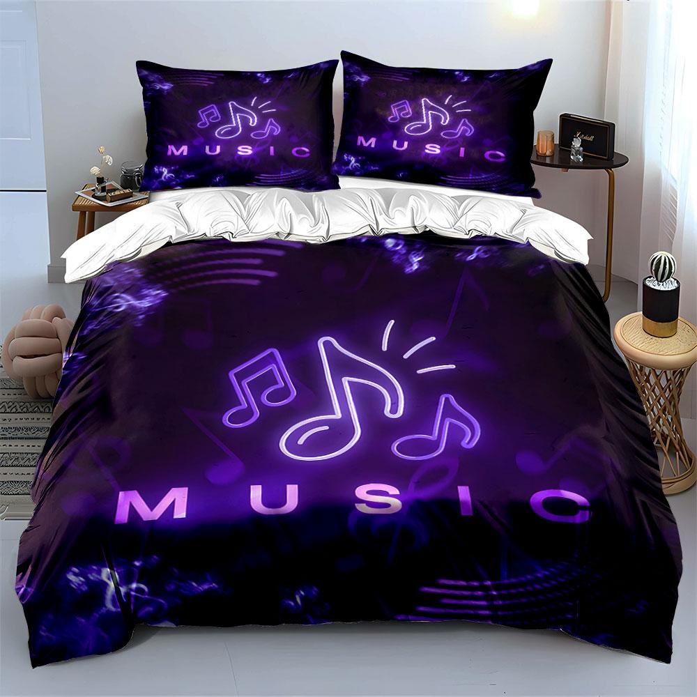 Neon Musical Symphony. Bedding Sets Duvet Covers Pillowcases(1* Duvet Cover 2* Pillowcases Without Duvet Insert)