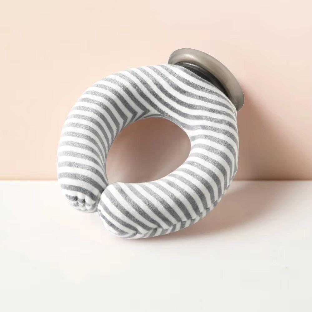 PVC Neck Hot Water Bag Reusable U-shaped Icy Cooling Neck Bag Knitted Cover Neck-hanging Neck Support for Home&Office Use