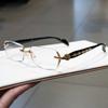 Elegant Rimless Reading Glasses for Women Men - Vintage Style 100-400 Strength Options Fashionable Design for Office Wear