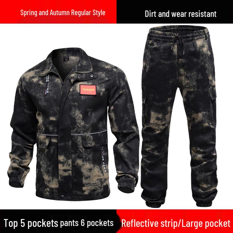 Tao Li Xian Sheng Men s Camouflage Work Uniform Set 165-190