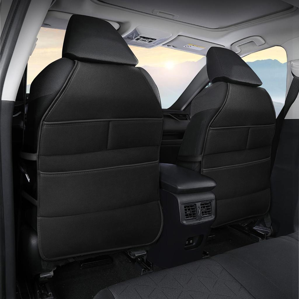 YORKNEIC Seat Kick Specially Designed for Toyota Seat Back Synthetic Kick Kick Car Seat with Storage Seat with Interior Driver Passenger Set of 2