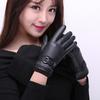 Full Finger Women Keep Warm Guantes PU Leather Gloves Windproof Driving Guantes  Gloves