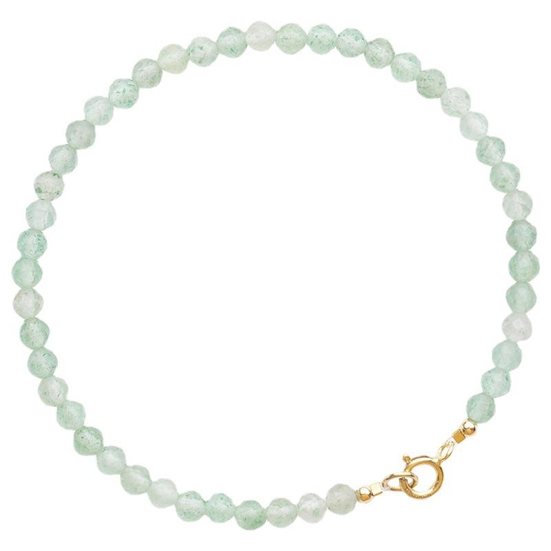 Recommended Aventurine Bracelet for Women3mm Round Bead Aventurine Ultra-Fine Crystal Bracelet In Vintage Style
