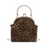 2025 New Retro Style Fashion Trend Leopard Print Portable Shell Bag Chain Messenger Bag Casual Versatile Messenger Bag
