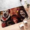 T-Terrifier 3 Clown d'Horreur Film Paillasson d'Entrée Lavable Antidérapant Tapis pour Salon Canapé Fauteuils Espace Cuisine Paillasson d'Accueil