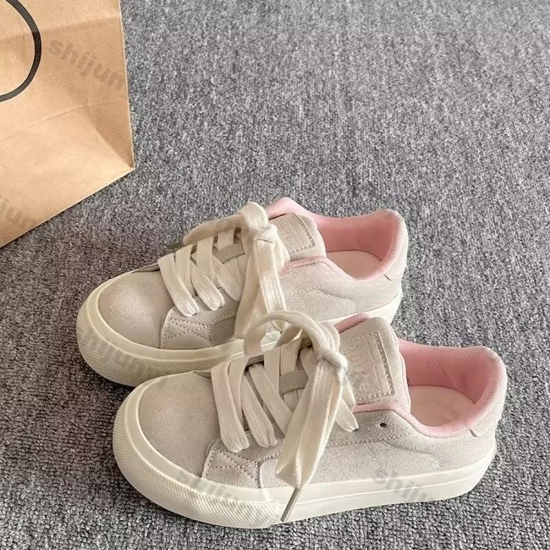 Fashion Women's Casual Shoes Autumn Breathable Comfortable Non Slip Sneakers Height Increase Fashion Cross Tied Outdoor Vulcanized Shoes