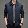 Autumn New Men's Middle-aged Casual Lapel Jacket Fashion Trend Stand Collar Jacket