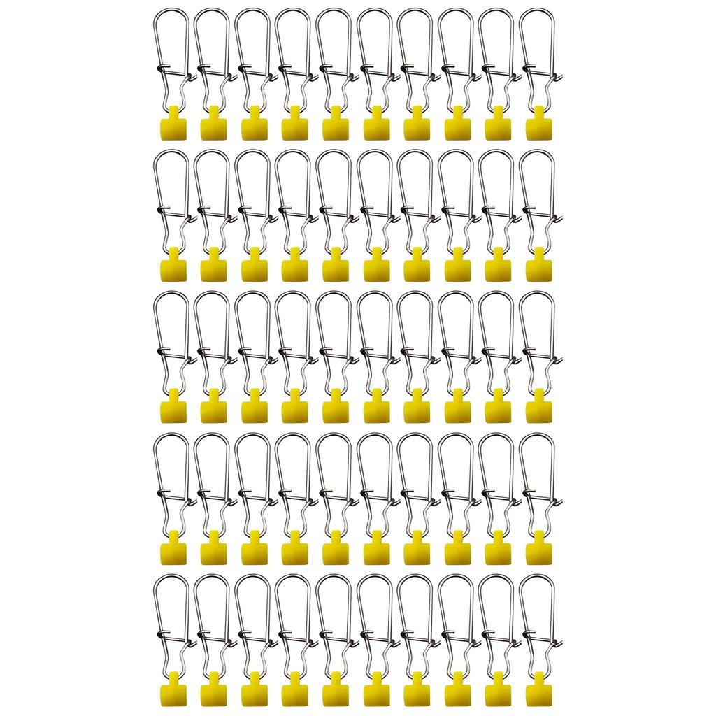 50pcs Duo Lock Snap Fishing Line Sinker Slides Sinker Line Connector Sinker Slider Swivel Saltwater Fishing Accessories