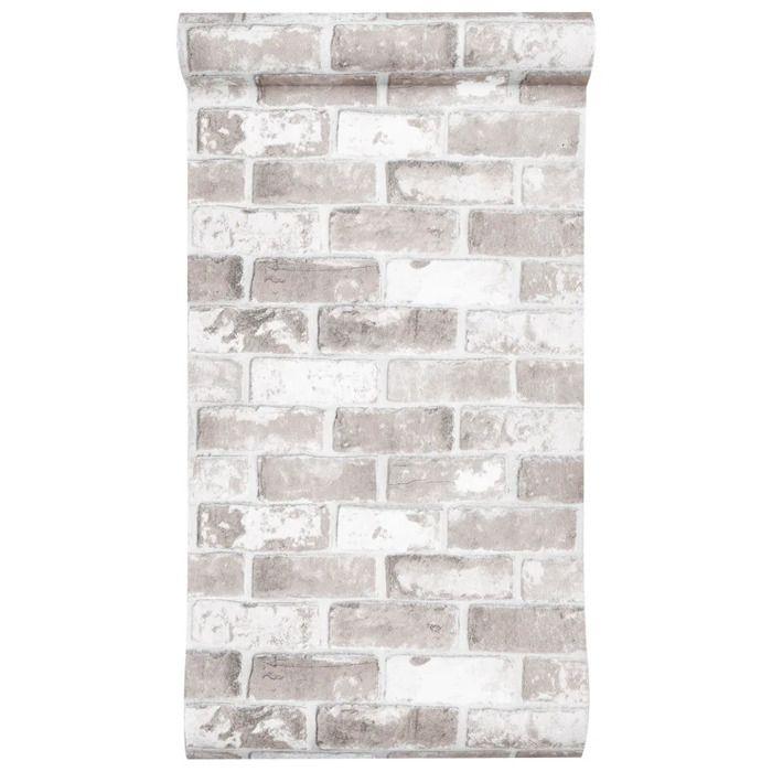 vidaXL 3D Brick Pattern Wallpaper