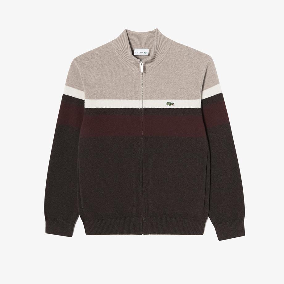 Lacoste Men's High-Neck Color-Block Cardigan AH701E-54NSHI