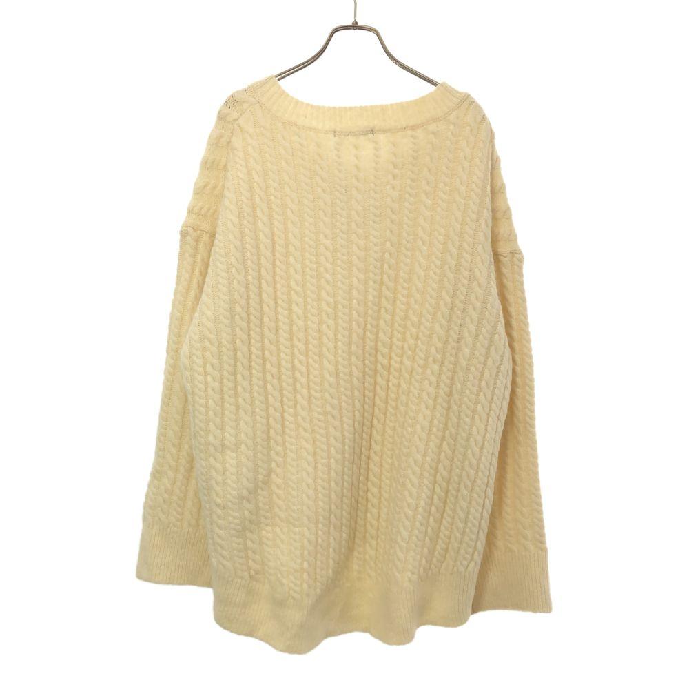 unused BARNYARDSTORM Long sleeve V neck sweater F white Knit with tag Women Used