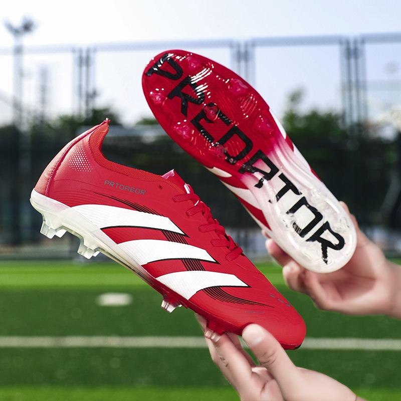 Neue nahtlose Fly-Woven Fußballschuhe Herren Low-Top Jugend Spikes Trainingssport Fußballschuhe