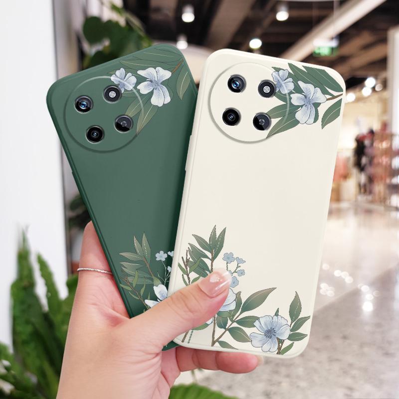 Encounter Flowers Phone Case For OPPO Realme  12 11 10 9 9i 8 8i 7 Pro Plus C35 C21Y C25Y C25 4G 5G Liquid Silicone Cover