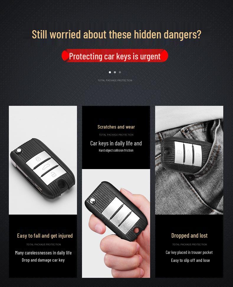 Roewe RX Series Car Key Case for RX5, RX5 Plus, I5, I6 Plus, Cleverway, and RX3