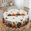 1 Piece Halloween Black And Orange Pumpkin Tablecloth, Black Bat For Day Of The Dead, Party Decorations