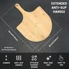 Pizza Peel with Long Handle Bamboo Pizza Spatula Bevelled Pizza Peel Paddle Multifunctional Pizza Turning Peel Hanging Pizza