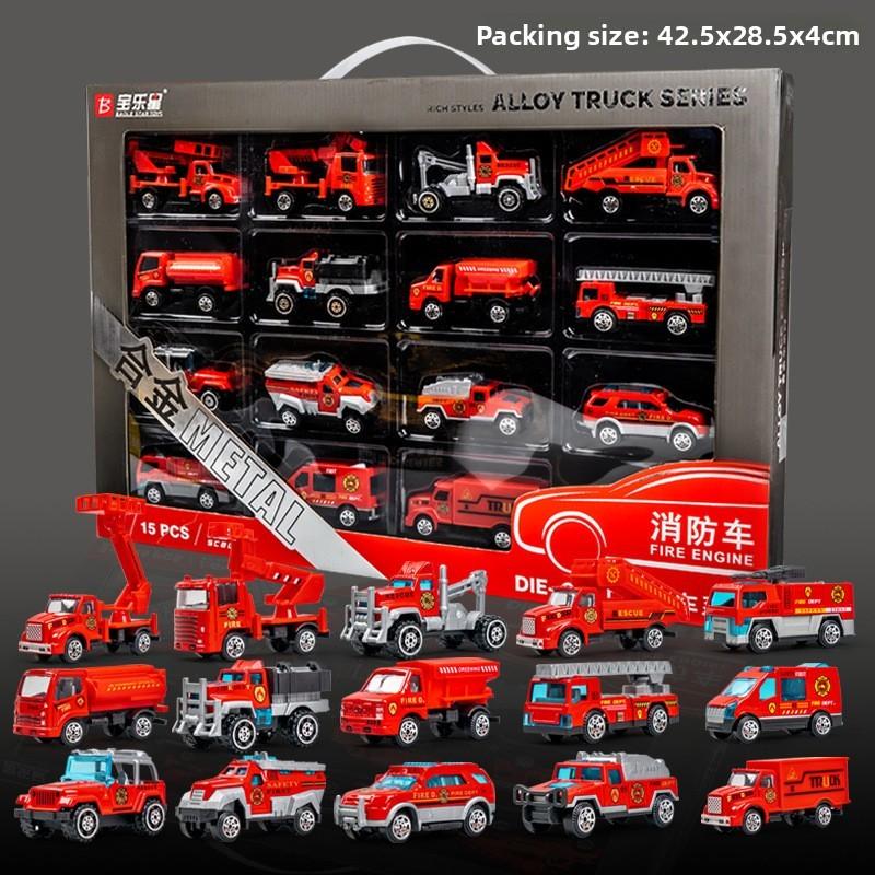 Childrens Alloy Alloy Airplane Fire Truck Armored Car Engineering Vehicle With Pull Back Control For Boys Gift Set