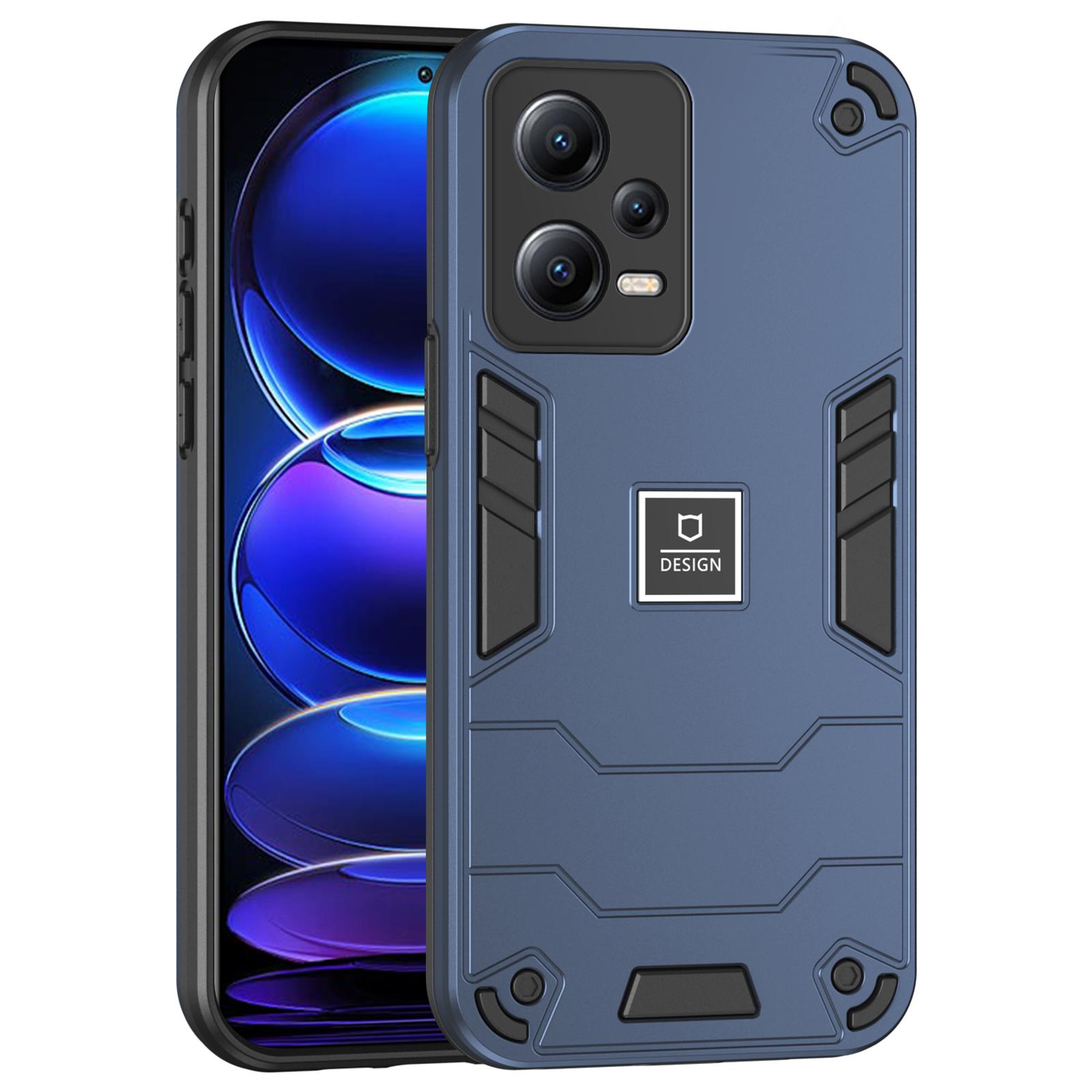 

Чехол для телефона Xiaomi Redmi Note 12 Pro + 5G, защитный чехол ПК + ТПУ 2 в 1 Navy Blue