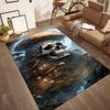 Knife Skull Floor Mat Perfect for Playrooms Dormitory Balcony Entryway Antislip Carpet Office home decor Spiritual Gift
