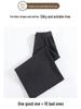 Women's Gray Wool High-Waist Wide-Leg Cropped Pants - Loose Fit, Slimming, Pear Shape, Casual Wear for Spring and Autumn