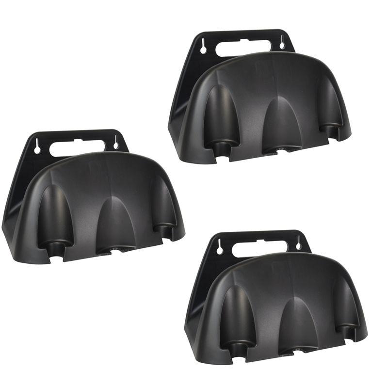 M-Modern-Wall Mounted Garden Irrigation Hose Hanger Plastic Rack Faucet Watering Hose Storage Rack Pipe Wrap Rack чёрный