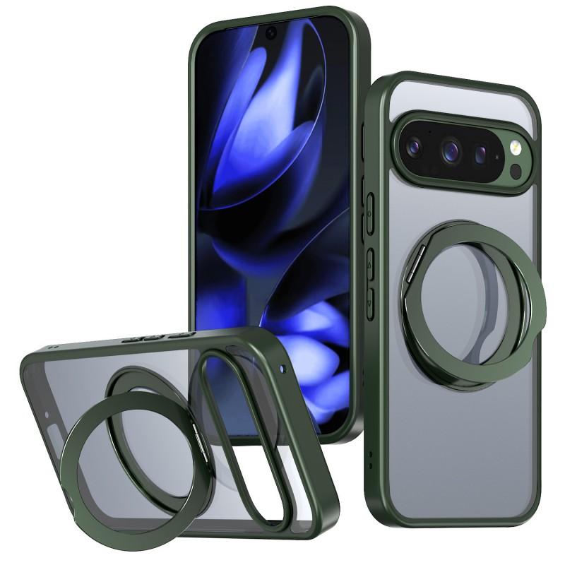 Transparent Magnetic Phone Case With Kickstand Google Pixel 10a 9a 9 Pro 10 11 XL - Acrylic Tri-Layer