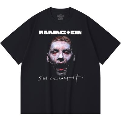230 g/m² 100% Baumwolle Heavy Metal T-Shirt Rockband Beliebte Musik Druck Unisex Schweres Baumwoll-T-Shirt