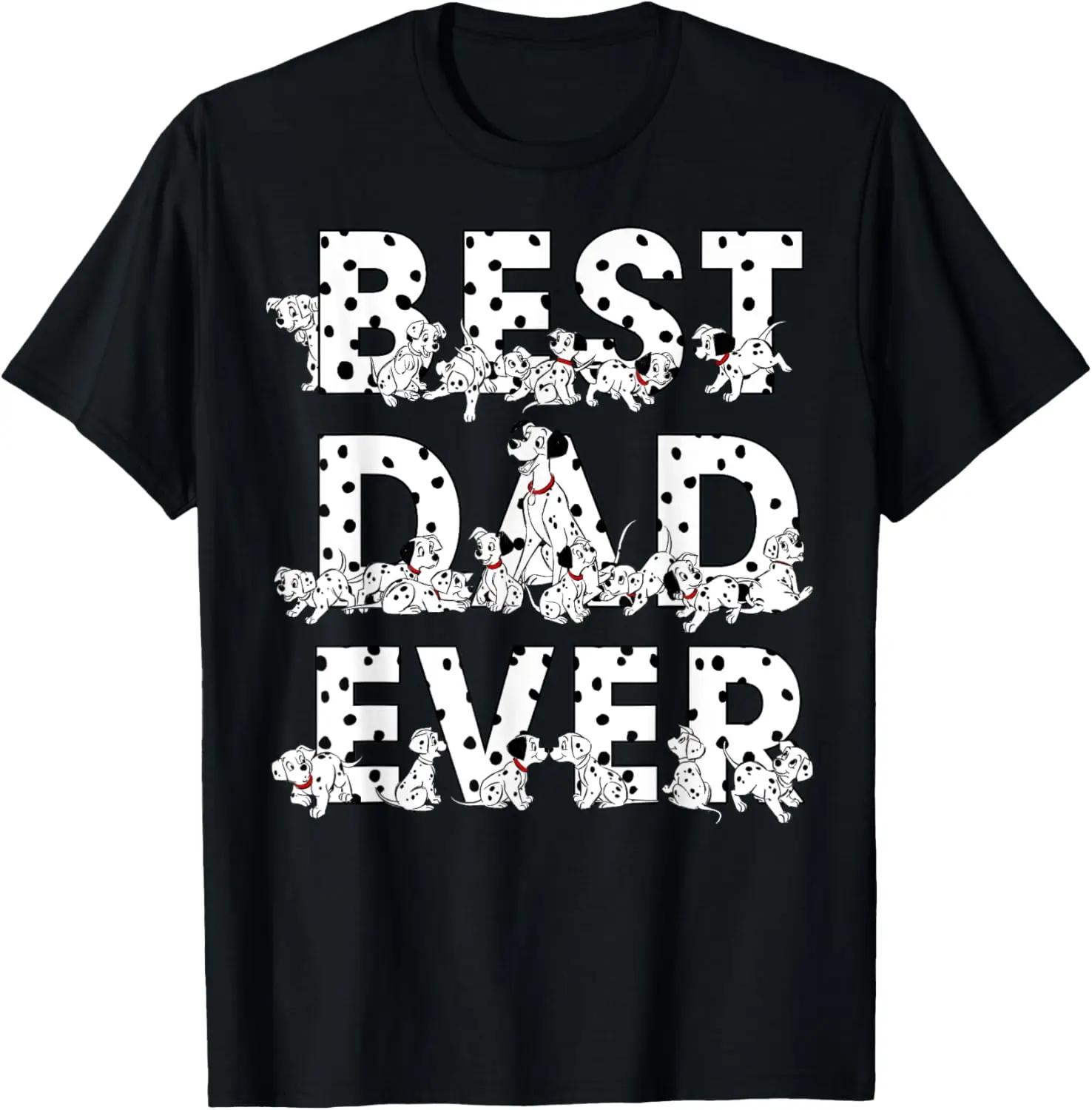 Hot Fashion Casual Disney 101 Dalmatians Best Dad Ever Father s Day T-Shirt S-4XL Summer XL