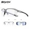 SCVCN Cycling Red Blue Photochromic Glasses Outdoor Sports Running Men's Sunglasses Road MTB Bicycle Goggles Women Bike Eyewear