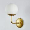 European style glass ball bedside wall lamp gold black swing arm wall lamp bedside room bedroom living room wall decoration art
