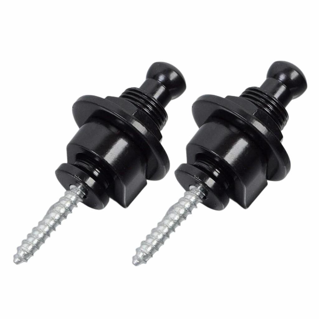 Guitar Bass Strap Lock Security Straplocks Metal Buttons Strap Retainer 2PCS