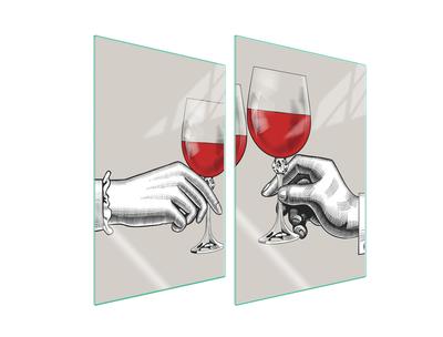 SZKLANA PŁYTA OCHRONNA DO KUCHNI 2x35x52 WINO