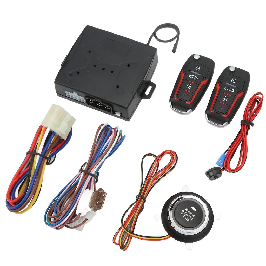 Car Keyless Entry System 12V Anti Theft One Button Start Remote Lock System Universal for Autos
