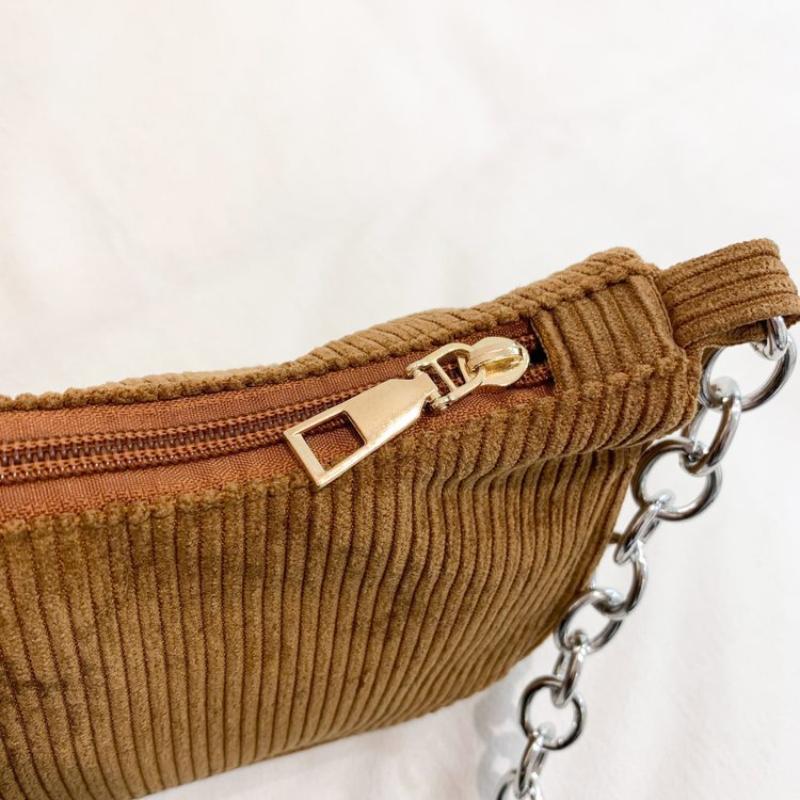 1Pcs  Underarm Bag Solid Color Simple Corduroy Bag Women'S Spring/Summer  Western Style Shoulder Small Square Bag