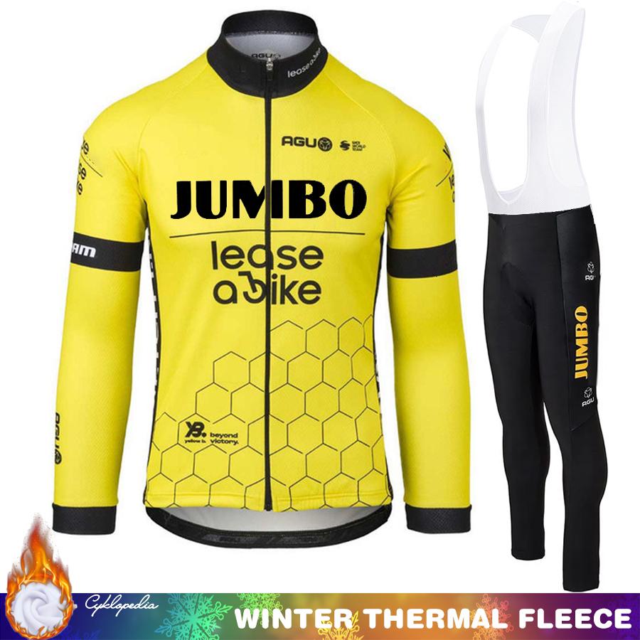 Herrcykelkläder Vinter Termisk Fleece Cykelbyxor JUMBO Man Set Tröja Kläder Cykeldräkt Herroutfit 2026 Byxor Cykel