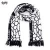 Kemer Black and White Dual Style Personalized Trendy Matching Scarf for Men and Women, Autumn and Winter Warm Shawl, Windproof Scarf